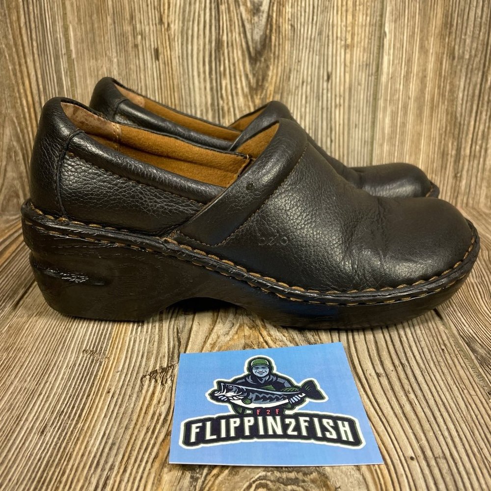 boc Black Leather Mules